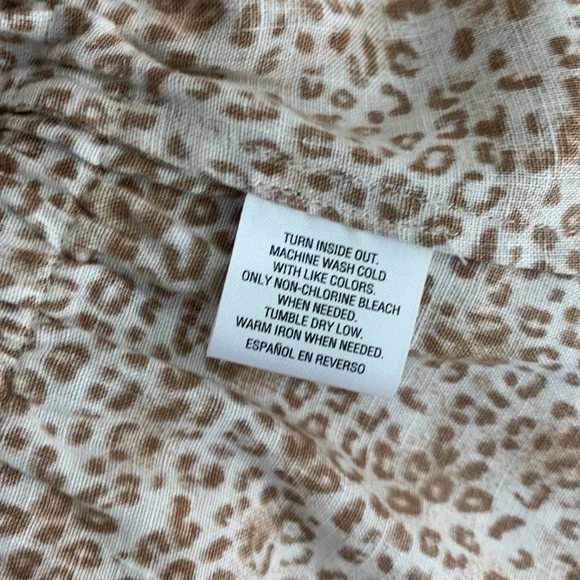 Charter Club 100% linen gold shimmer safari jacket M - Picture 8 of 8